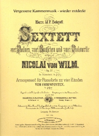 Sextett h-moll op.27 fr 2 Violinen, 2 Violen und 2 Violoncelli Stimmen