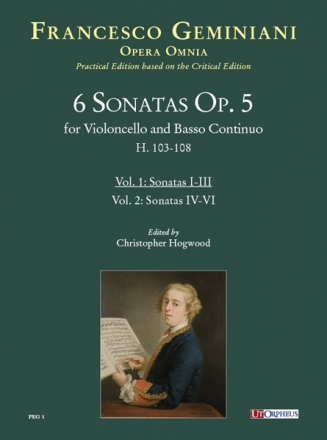 6 Sonaten op.5 H103-108 vol.1 (no.1-3) for violoncello and Bc score and parts (Bc realised)