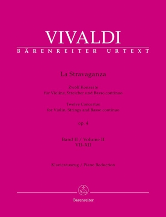 La Stravaganza op.4 Band 2 (Nr.7-12) fr Violine, Streicher und Bc fr Violine und Klavier