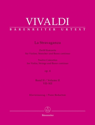 La Stravaganza op.4 Band 2 (Nr.7-12) fr Violine, Streicher und Bc fr Violine und Klavier