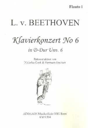 Konzert D-Dur Nr.6 fr Klavier und Orchester Harmoniestimmen