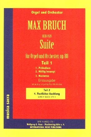 Suite op.88 fr Orgel und Orchester Studienpartitur in 2 Teilen