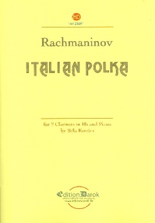 Italian Polka for 2 clarinets and piano score and parts