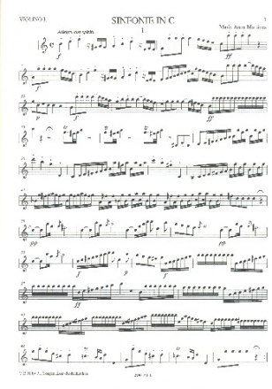 Sinfonie C-Dur fr Kammerorchester Violine 1