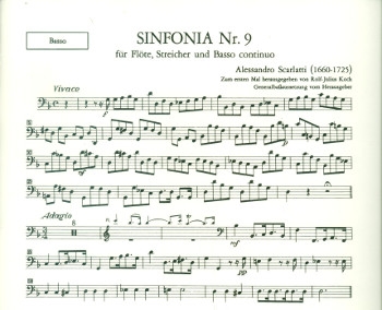 Sinfonia g-Moll Nr.9 fr Flte, Streicher und Bc Kontrabass