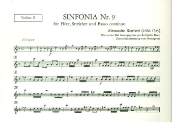 Sinfonia g-Moll Nr.9 fr Flte, Streicher und Bc Violine 2