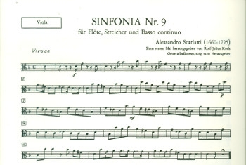 Sinfonia g-Moll Nr.9 fr Flte, Streicher und Bc Viola