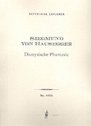 Dionysische Phantasie fr Orchester Studienpartitur