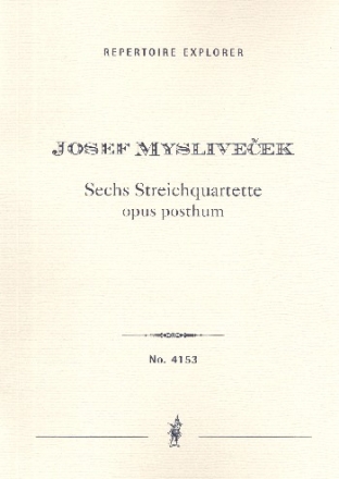 6 Quartette op.posth. fr Streichquartett Studienpartitur und Stimmen