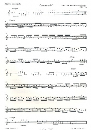 6 Konzerte op.1 Band 2 (Nr.4-6) fr Violine, Streicher und Bc Violino principale