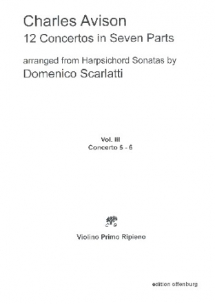 12 Concertos in 7 Parts vol.3 (nos.5-6) for 4 violins, viola, cello and Bc violin 1