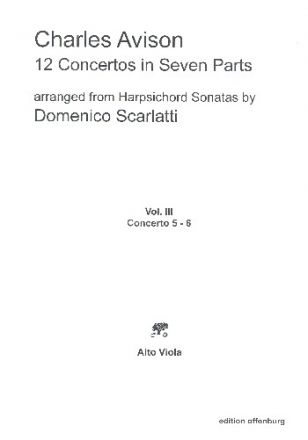 12 Concertos in 7 Parts vol.3 (nos.5-6) for 4 violins, viola, cello and Bc viola