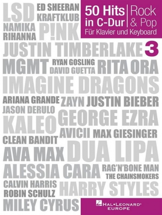 50 Hits in C-Dur Band 3: f�r Klavier (Keybord) (mit Texten und Akkorden)