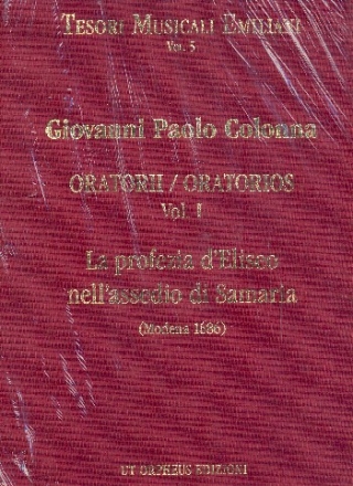 Oratorios vol.1 La profezia d'Eliseo nell'assedio di Samaria partitura