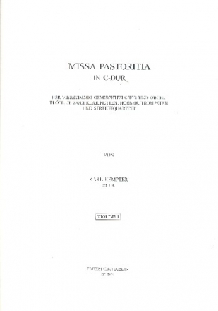 Missa pastoritia C-Dur op.114 fr gem Chor und Instrumente Streicher-Stimmensatz (3-3-3-3)