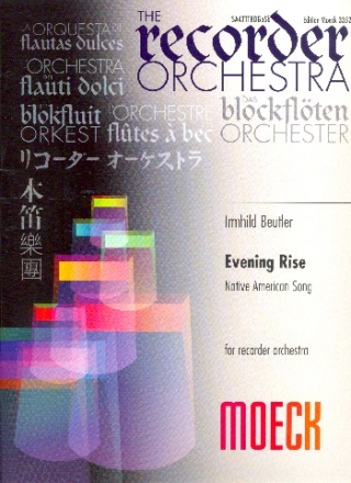 Evening Rise fr Blockfltenorchester Partitur und 11 Stimmen