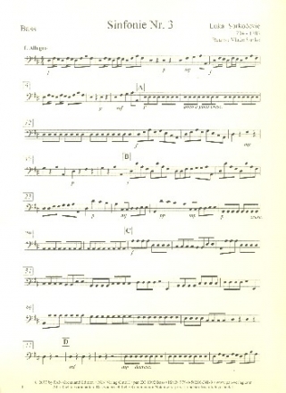 Sinfonie Nr.3 fr Zupforchester Bass
