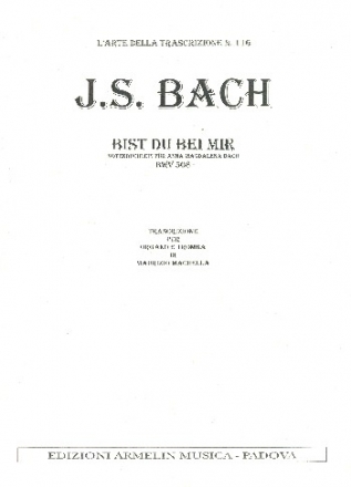 Bist du Bei Mir BWV508 per tromba e organo