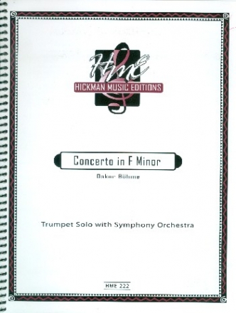 Concerto in f minor for trumpet and orchestra score