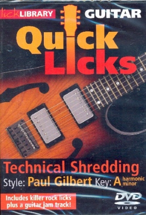 Quick Licks - Technical Shredding - Style of Paul Gilbert - A harmonic  DVD
