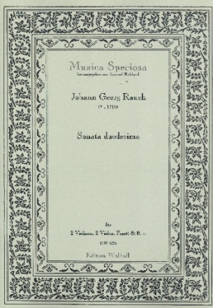 Sonata Duodecima fr 2 Violinen, 2 Violen, Fagott und Bc Partitur und Stimmen (Bc nicht ausgesetzt)