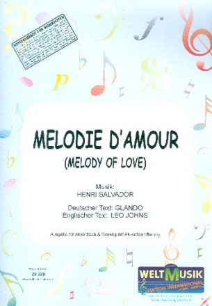 Melodie d'amour fr Akkordeon (mit Texten und Akkorden) (dt/en)