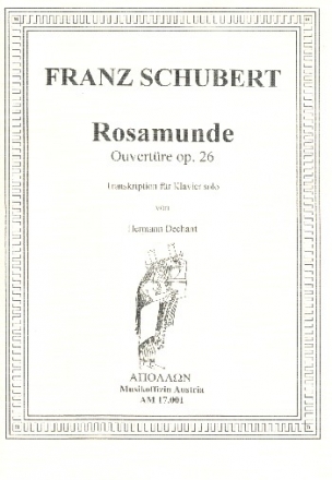 Ouvertre Rosamunde op.26 fr Klavier