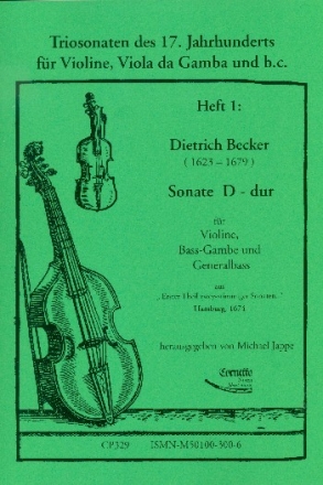Sonate D-Dur fr Violine, Bassgambe und Bc Partitur und Stimmen (Bc nicht ausgesetzt)
