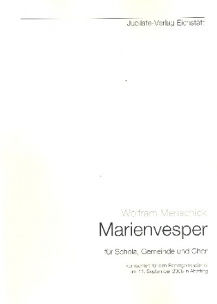 Marienvesper fr Schola, Gemeinde und gem Chor Partitur