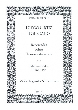 Recercadas sobre Tenores italianos fr Viola da Gamba und Cembalo