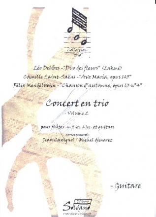 Concert en trio vol.2 pour fltes (fltes  bec) et guitare parties