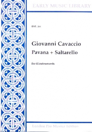 Pavana  und  Saltarello fr 4 Instrumente (SATB) 4 Spielpartituren
