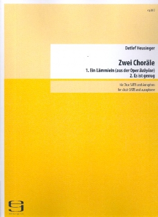 2 Chorle fr gem Chor und Auraphon (Bc/Violoncello/Orgel/Plattenglocke) Partitur