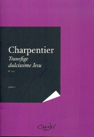 Transfige dulcissime Jesu H251 pour choeur mixte et bc partition