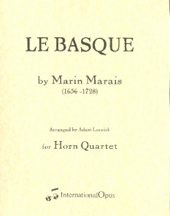 Le Basque for 4 horns score and parts