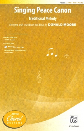 Singing Peace Canon for 2-part chorus and piano (C instrument ad lib) score