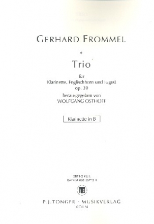 Trio op.39 fr Klarinette, Englischhorn und Fagott Stimmen