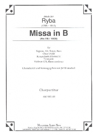 Messe B-Dur fr Soli, gem Chor und Instrumente Chorpartitur