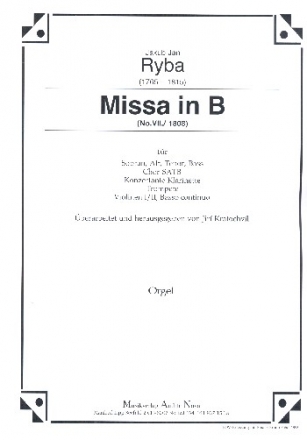 Messe B-Dur fr Soli, gem Chor und Instrumente Orgel