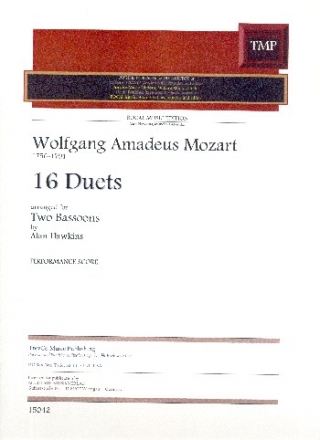 16 Duets for 2 bassoons score