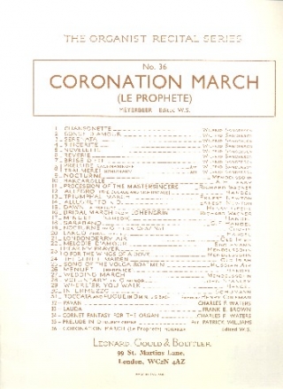 Coronation March for organ