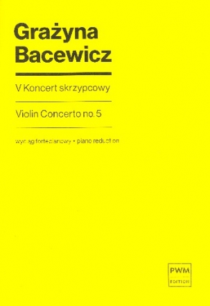 Concerto n.5 for violin and orchestra violin and piano