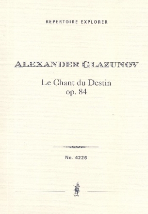 Le chant du destin op.84 fr Orchester Studienpartitur