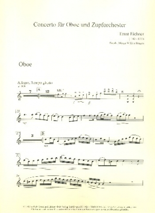 Konzert fr Oboe und Zupforchester Oboe