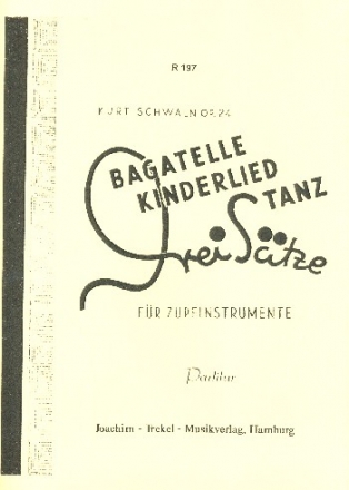 3 Stze fr Zupf-Ensemble Partitur