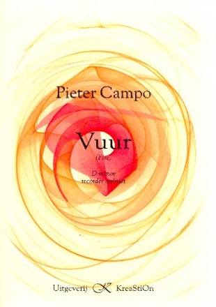 Vuur in d minor (Fire) for 5 recorders (AAABB) score and parts