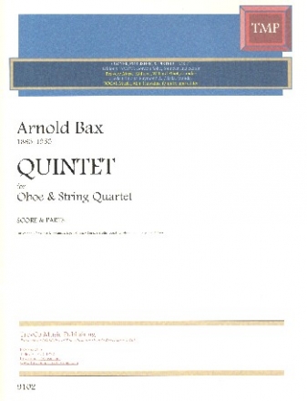 Quintet no.1 for oboe and string quartet score and parts