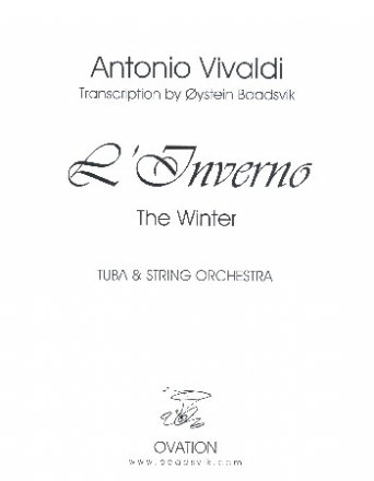 L'Inverno for tuba and string orchestra score and parts