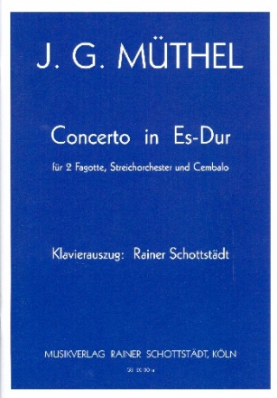 Konzert Es-Dur fr 2 Fagotte, Streichorchester und Cembalo fr 2 Fagotte und Klavier Partitur und Stimmen