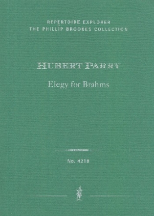 Elegy for Brahms fr Orchester Studienpartitur